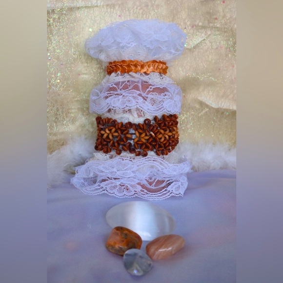 Hand Crafted AngelicTouchPillow&Jar Set VanillaBean&CoconutAroma - Picture 7 of 9